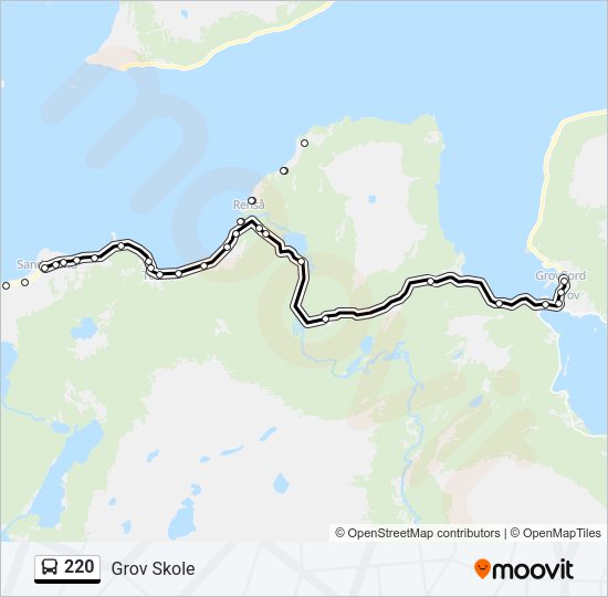 220 Bus Line Map