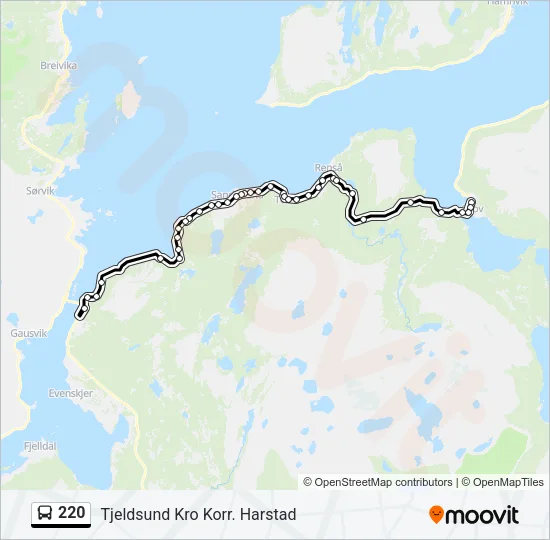 220 Bus Line Map