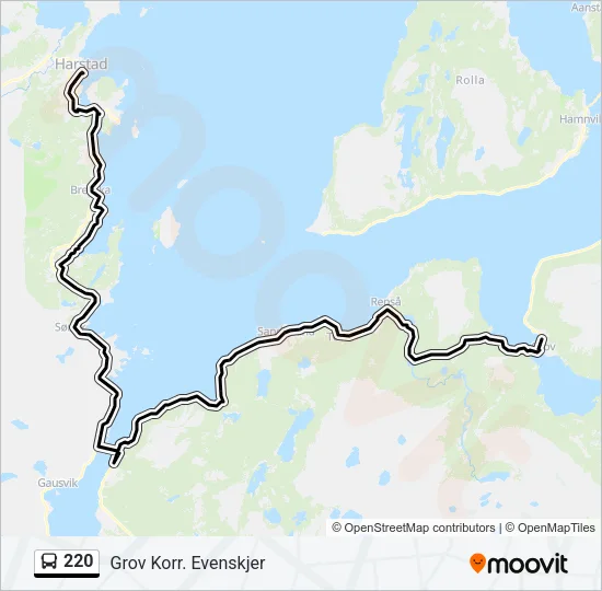 220 Bus Line Map