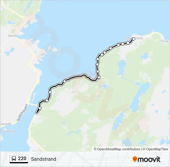 220 Bus Line Map