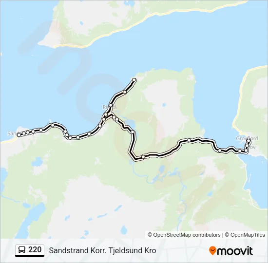 220 Bus Line Map