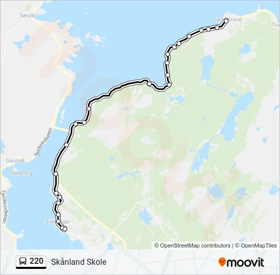 220 Bus Line Map
