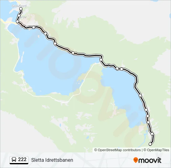 222 Bus Line Map