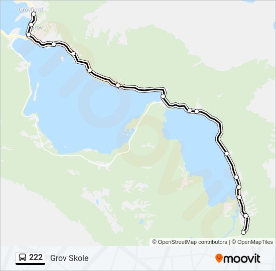 222 bus Line Map