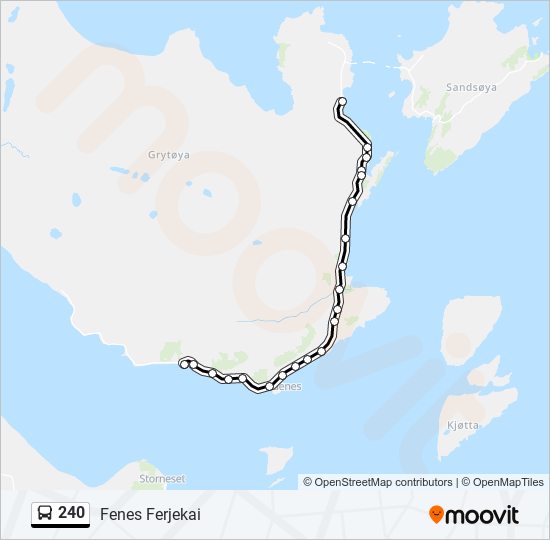 240 bus Line Map