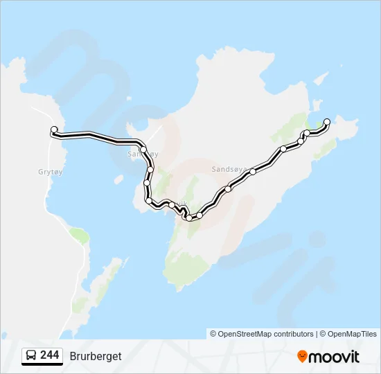 244 Bus Line Map