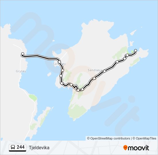 244 Bus Line Map