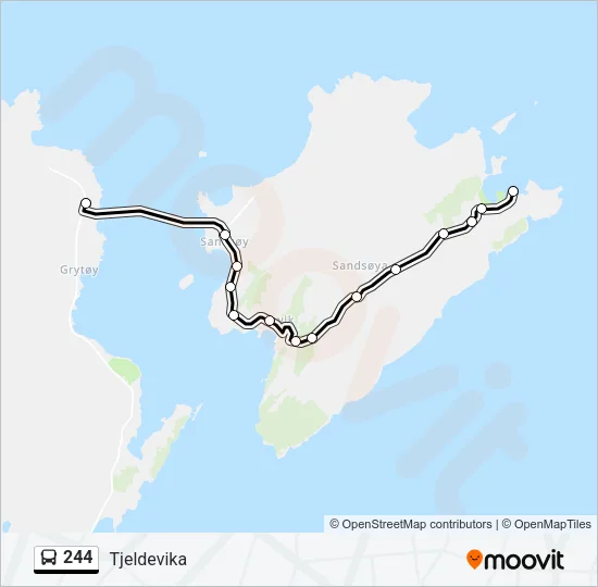 244 Bus Line Map
