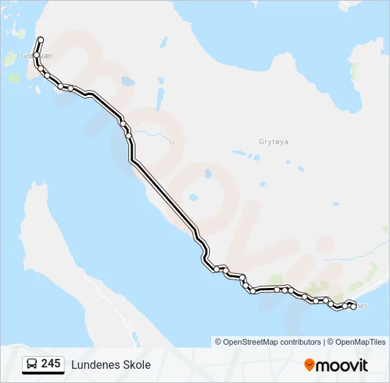 245 Bus Line Map