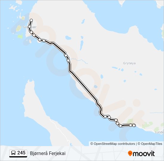 245 Bus Line Map