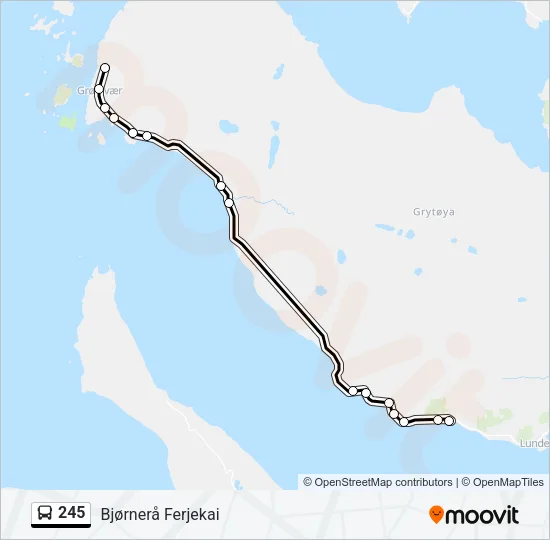 245 Bus Line Map