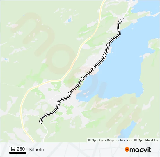 250 Bus Line Map