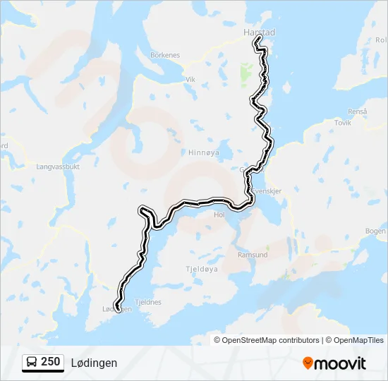 250 Bus Line Map