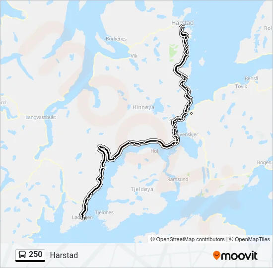 250 Bus Line Map