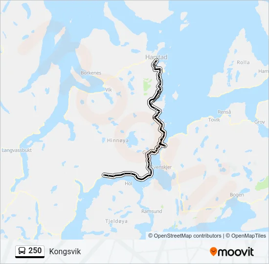 250 Bus Line Map