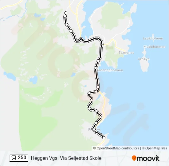 250 Bus Line Map