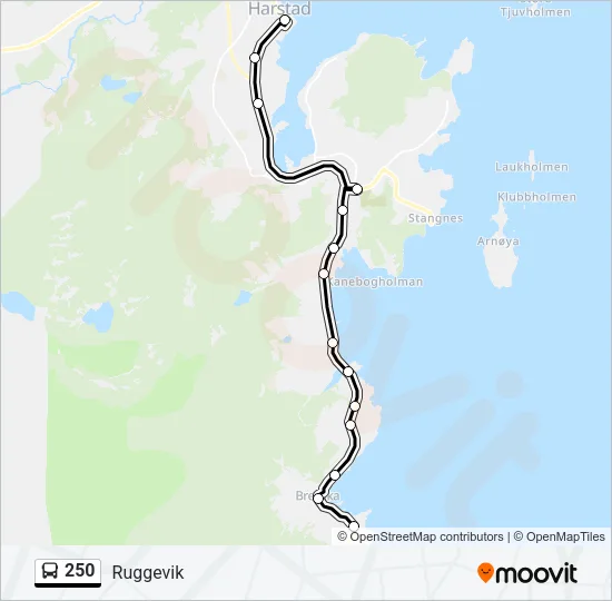 250 Bus Line Map