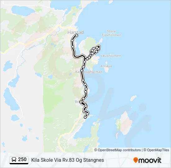 250 Bus Line Map