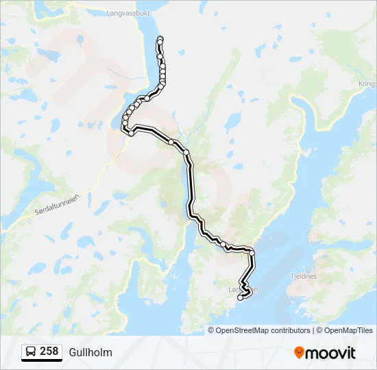 258 Bus Line Map