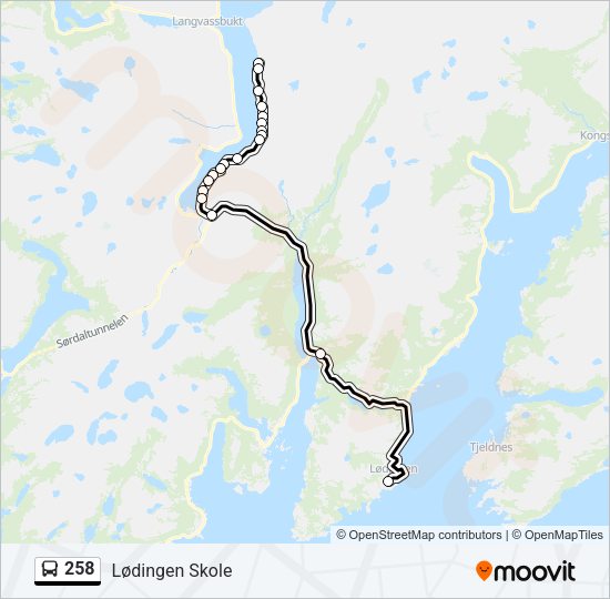 258 Bus Line Map