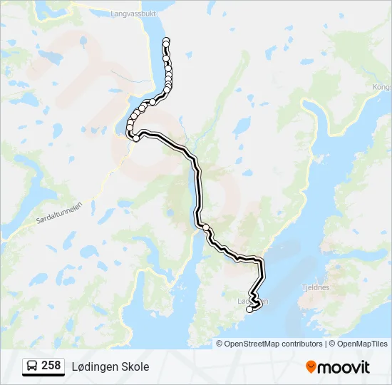 258 Bus Line Map