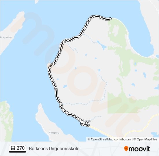 270 bus Line Map