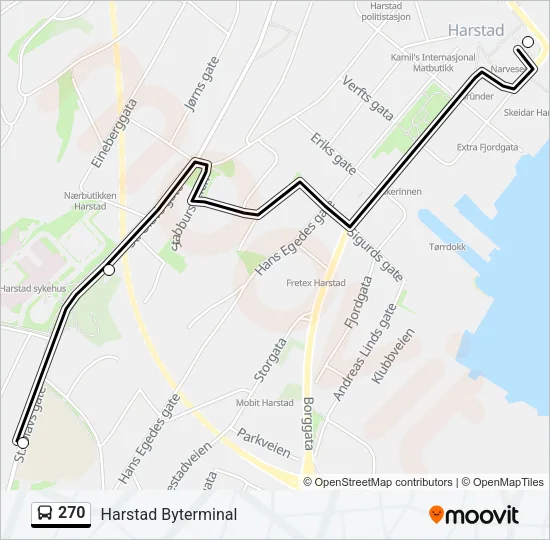 270 Bus Line Map