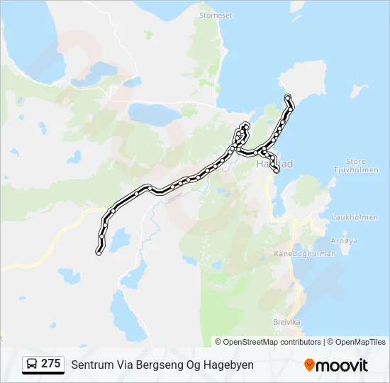 275 Bus Line Map