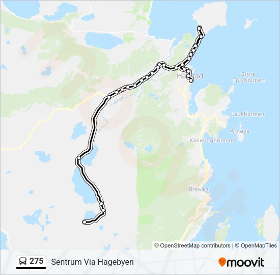 275 Bus Line Map