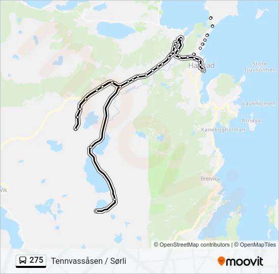 275 Bus Line Map