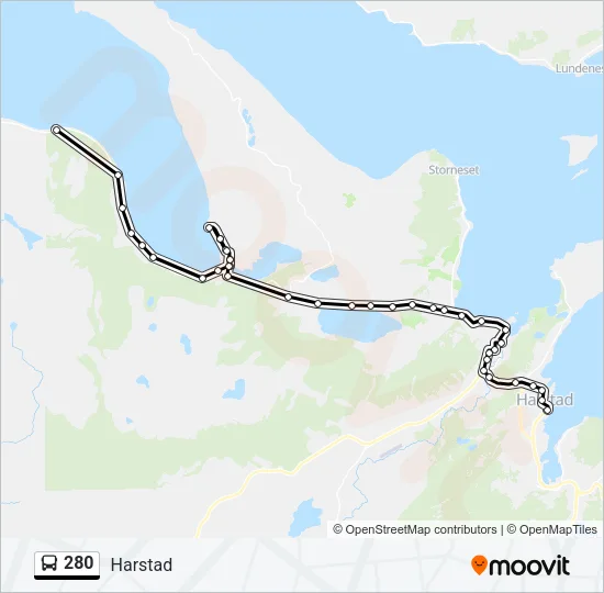 280 Bus Line Map