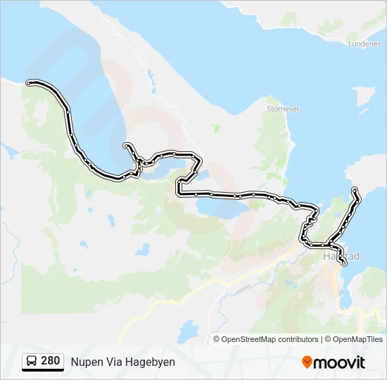 280 Bus Line Map