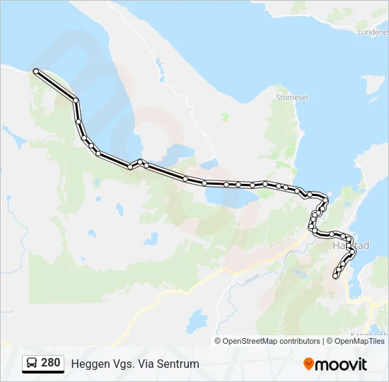 280 buss Linjekart