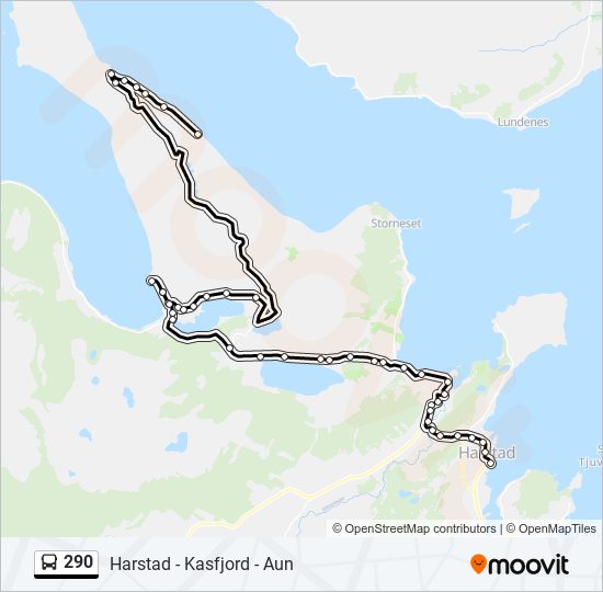 290 bus Line Map