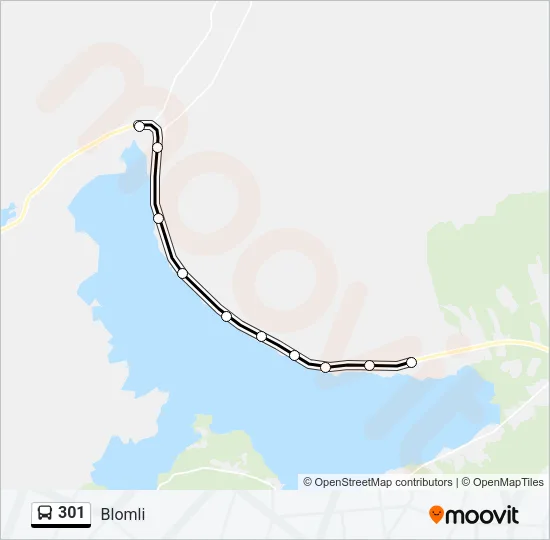 301 Bus Line Map