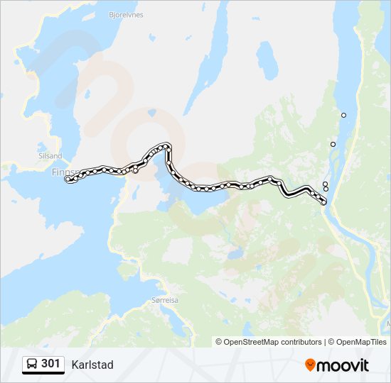 301 Bus Line Map
