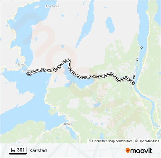 301 Bus Line Map