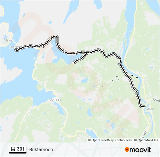 301 Bus Line Map