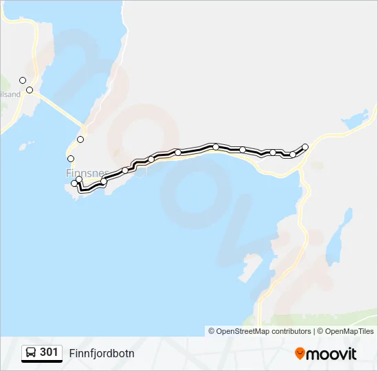 301 Bus Line Map