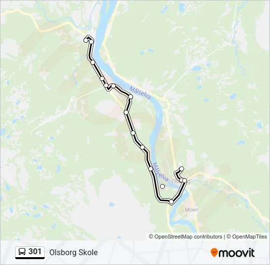 301 Bus Line Map