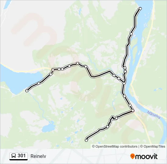 301 Bus Line Map