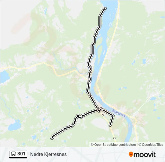 301 Bus Line Map