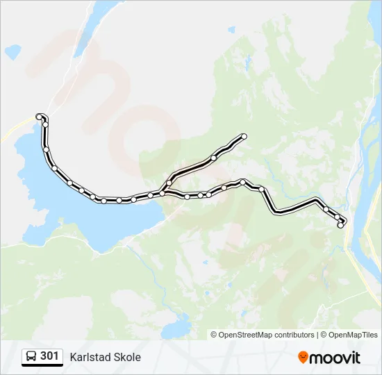 301 Bus Line Map