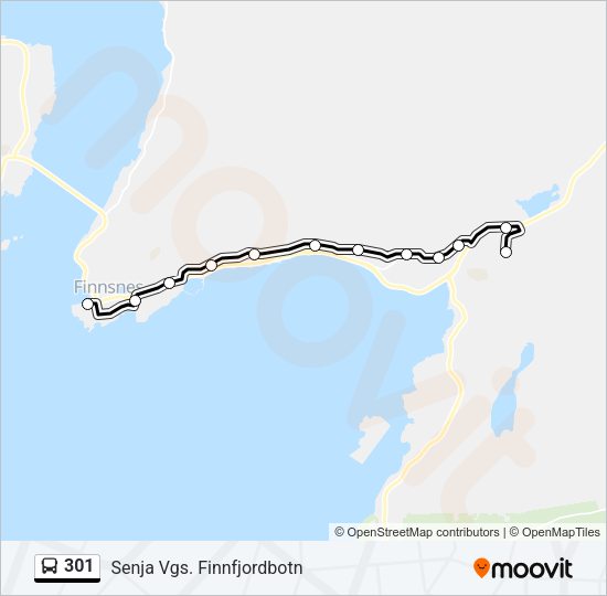 301 Bus Line Map