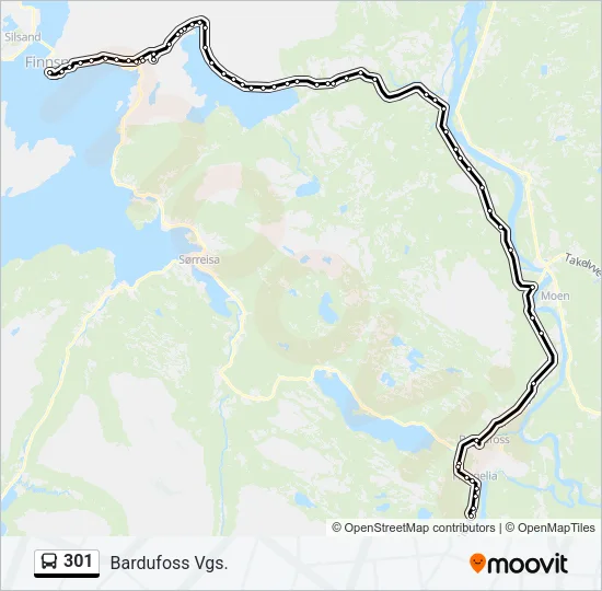 301 Bus Line Map