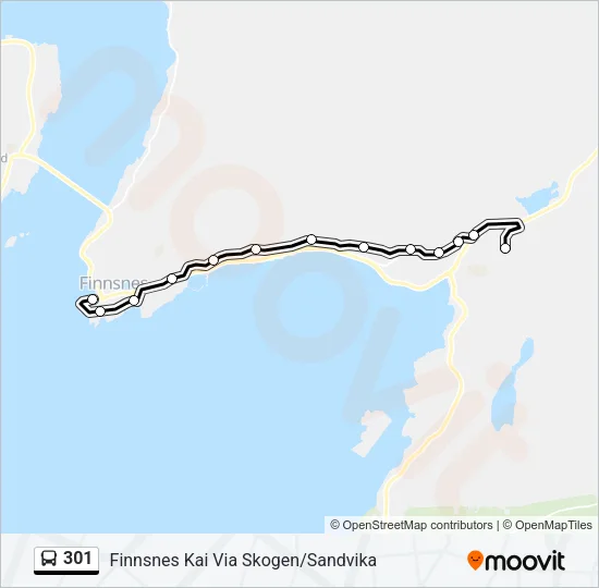 301 Bus Line Map
