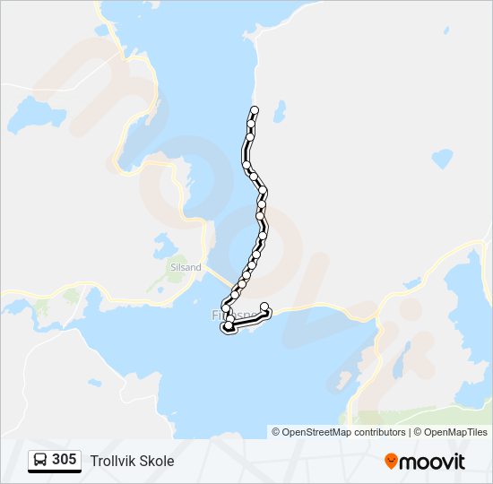 305 Bus Line Map