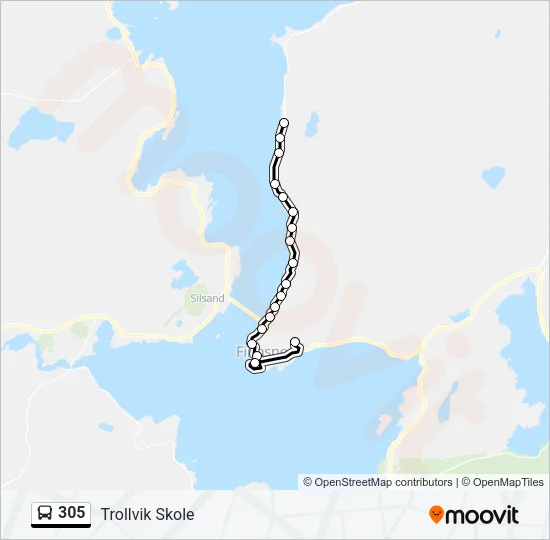305 Bus Line Map