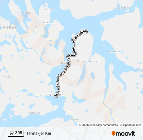 305 Bus Line Map