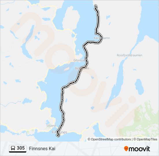 305 Bus Line Map